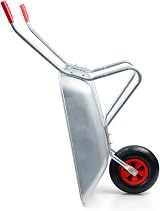 Crystals 65L/100KG Wheelbarrow Heavy Duty Galvanised with Pneumatic Tyre view 7