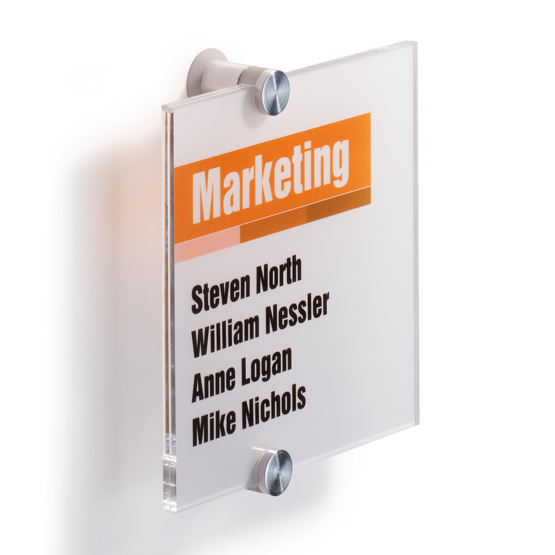 Durable Crystal Information Sign 148 x 148mm | Door and Wall Sign | Includes Fittings | Ideal for Offices, Hotels, Public Buildings, etc.