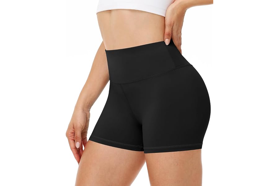 Runhit Women's Workout Biker Shorts - 3"/5"/8" High Waisted Tummy Control Spandex Booty Shorts for Volleyball Gym Yoga Dance