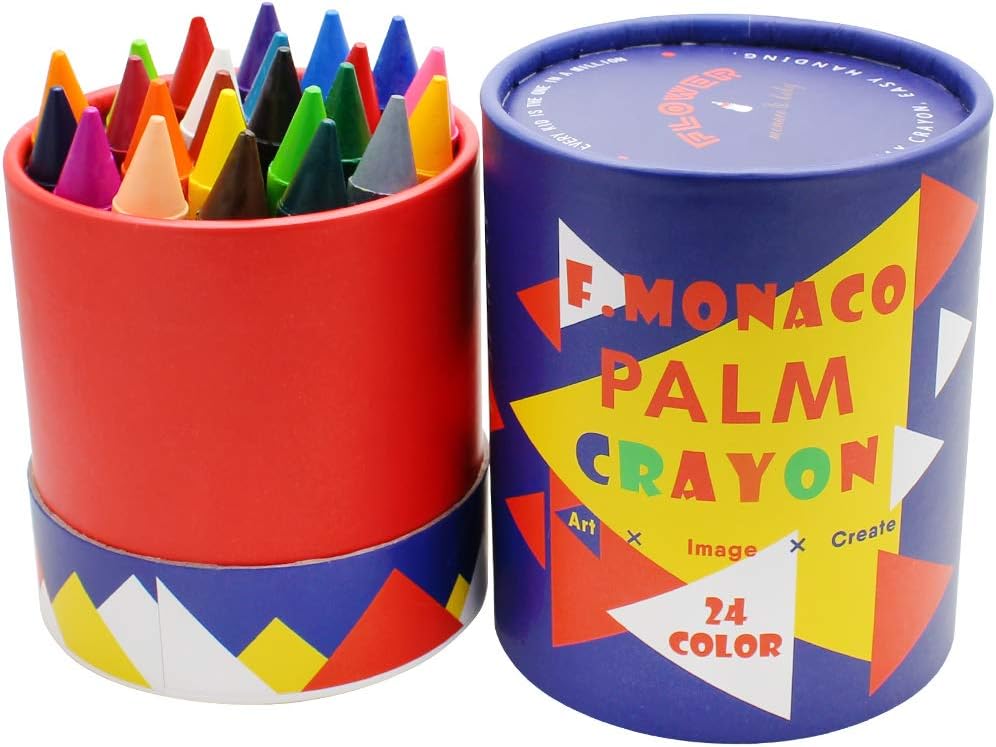 Toddler Crayons, 24 Colors Non Toxic Crayons for Kids Ages 2-4, Easy to Hold Jumbo Crayons for Kids, Safe for Babies and Children Flower Monaco: Toys & Games