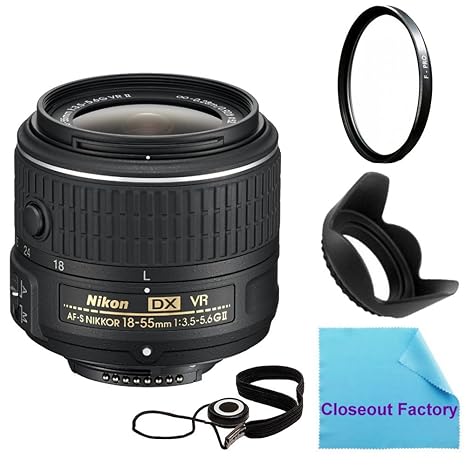 Nikon 18 – 55 mm f/3.5 – 5.6 G VR II AF-S DX NIKKOR Zoom (caja