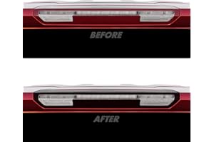 SlickMod PreCut Vinyl Smoke Tint for 2019-2023 Chevy Silverado Third Brake Light (20% Dark Smoke, 2. Third Brake Light Cutout)