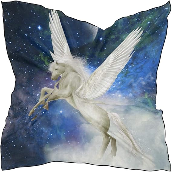 DEZIRO - Bufanda ligera para mujer, diseño de unicornio: Amazon.es