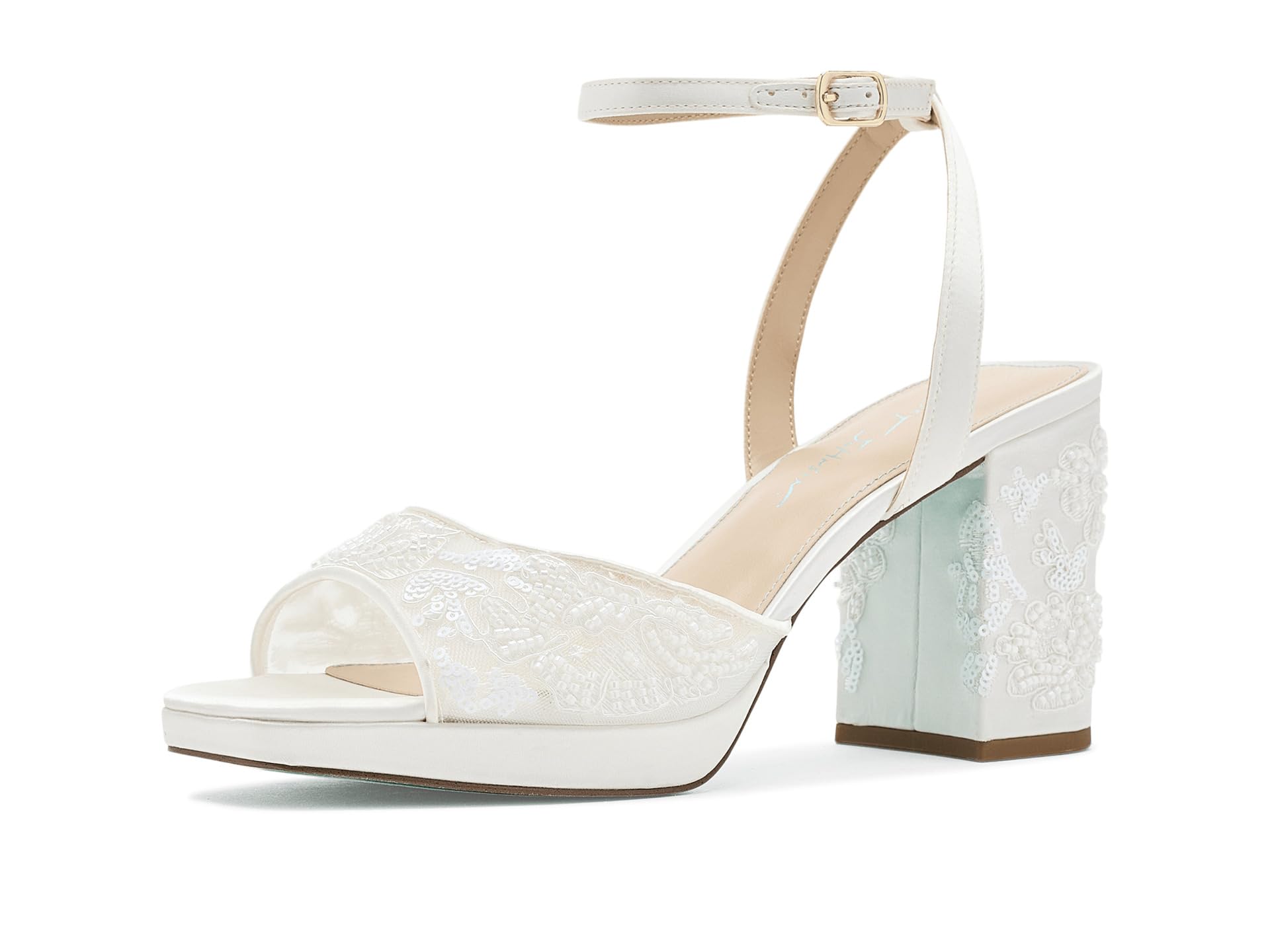 Betsey Johnson Women’s Junie Heeled Sandal, Ivory, 9.5