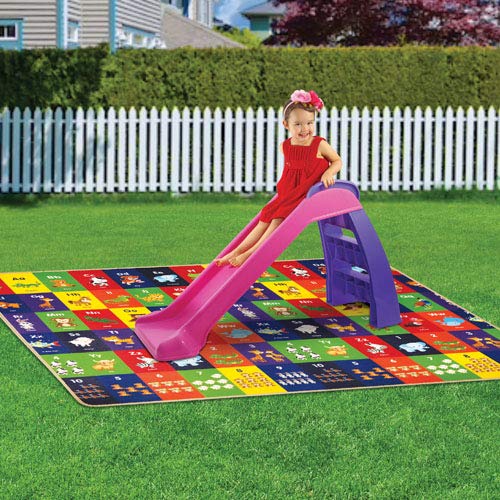 FUN n' SAFE (7166) Baby Play Mat, Abc's & 123's, Reversible, Foldable, Foam Play Mats for