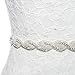 Thin Wedding Bridesmaid Dress Rhinestone Bridal Sash Belt with Crystal & Beads (18