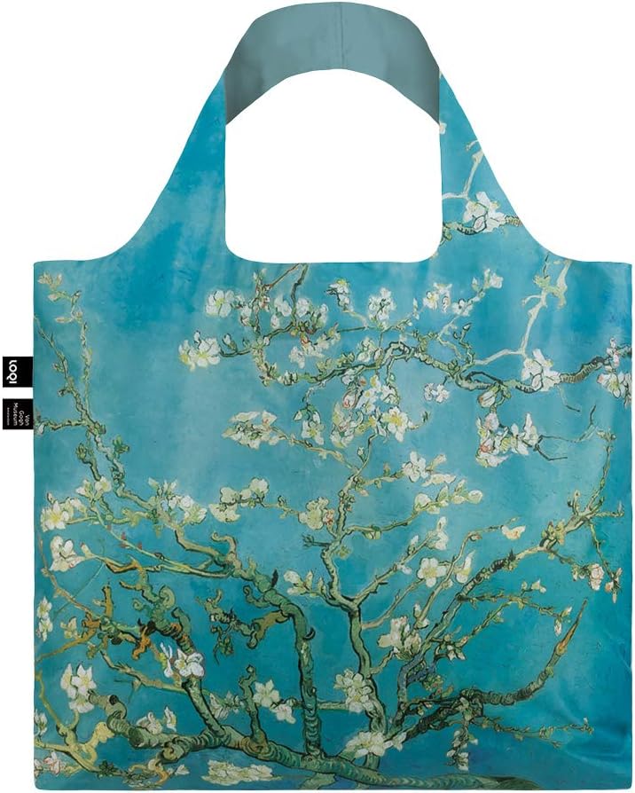 LOQI VAN GOGH Almond Blossom Bag Travel Tote, 50 cm, 15 liters, Blue (Almond Blossom), 50 centimeters