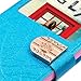 Asmyna Embossed Book-Style My Jacket Wallet for LG MS323 Optimus L70 - Retail Packaging - Blue
