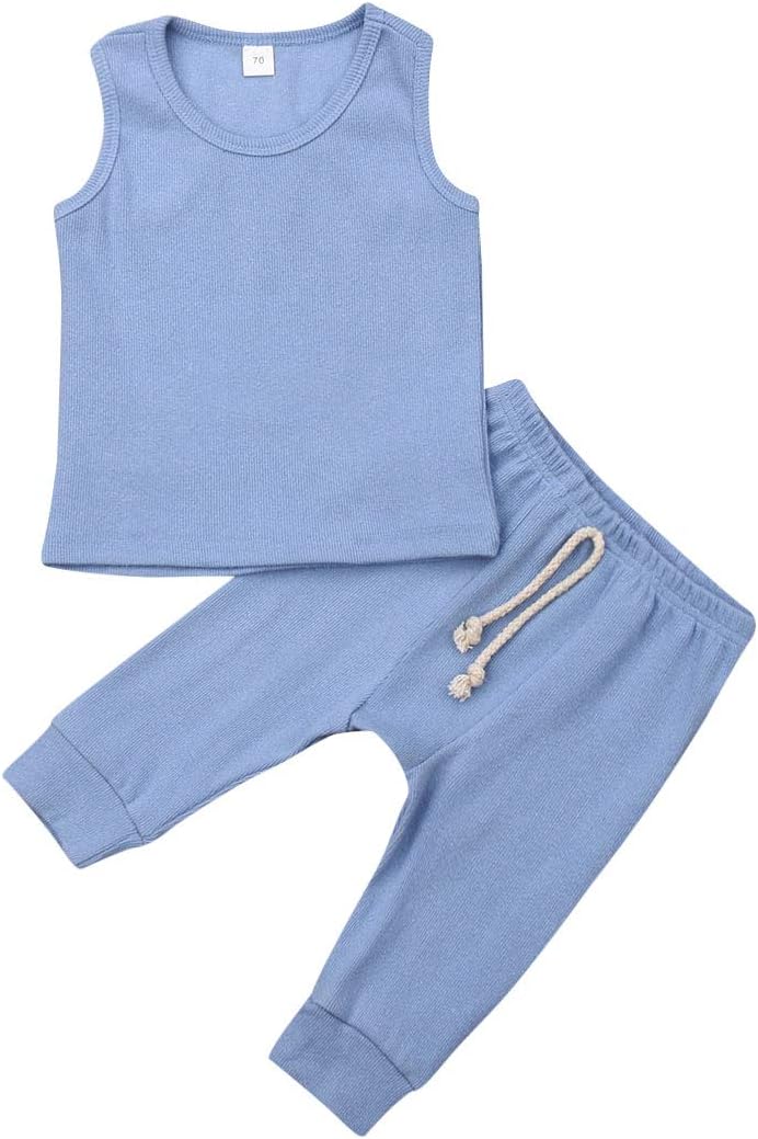 Madjtlqy Toddler Kids Baby Pjs Pants Set Nightgown Sleepwear Nightwear Casual Homewear Pajamas for Boy Girl