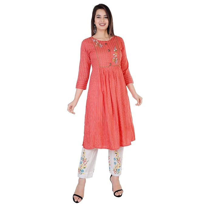 Kurtikor Western Kurti for Women Formal Tunic 3/4 Sleeve for Young Girls