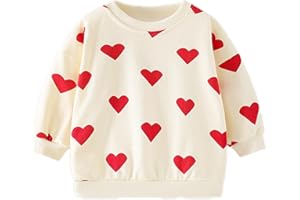 NUBEEHOHO Toddler Girls Sweatshirts Casual Long Sleeve Top Pullover Crewneck Sweater Little Kids Winter Shirts Clothes 2-7T