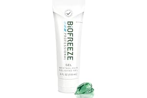 Biofreeze Professional Gel Pain Relief, Knee & Lower Back Pain Relief, Arthritis Pain Reliever, Sore Muscle Relief, Neck Pain Relief, Cooling Joint Pain Relief, Menthol Gel 4 Fl Oz