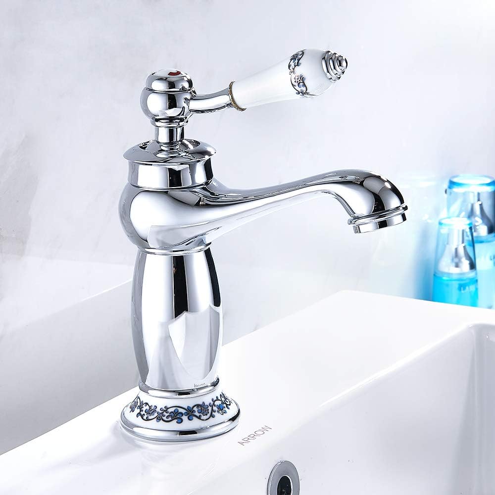 ODOMY Retro Badarmatur Waschbecken Wasserhahn Bad Armatur