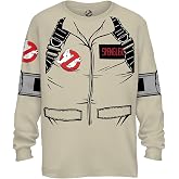 Back Print Graphic Tees Ghostbusters Adult Long Sleeve Costume T-Shirt