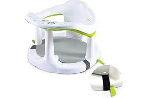 CAM2 Baby Bath Seat Non-Slip Infants Bath tub Chair with Suction Cups for Stability, Newborn Gift, 6-18 Months (White)…