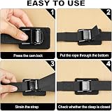 URAQT Adjustable Tie Down Straps 4 Pack 1m x 25mm Heavy Duty Black view 4
