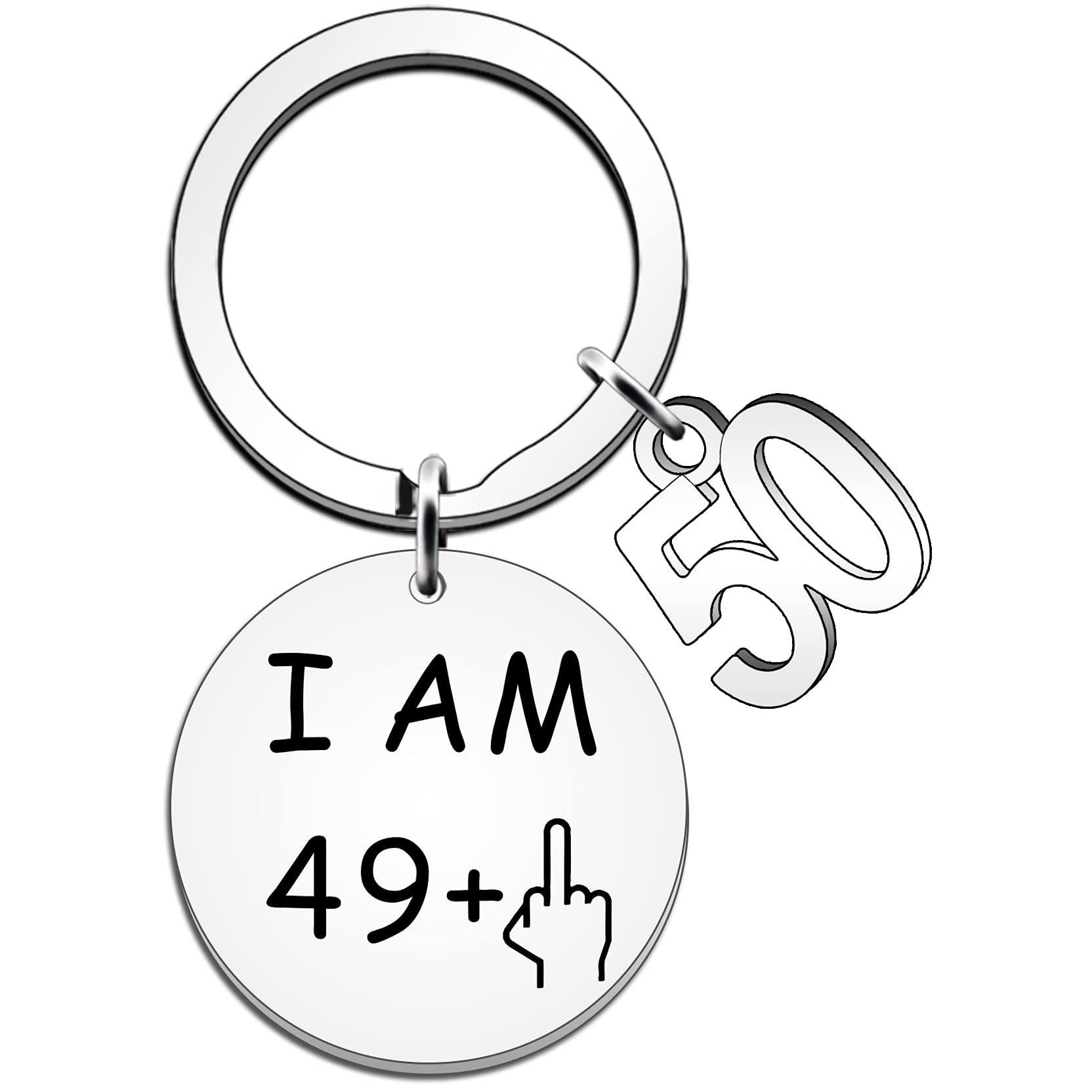 FMCC 50th Birthday Gifts Men Personalized 50th Birthday Present for Him Keyring (50th), One Size