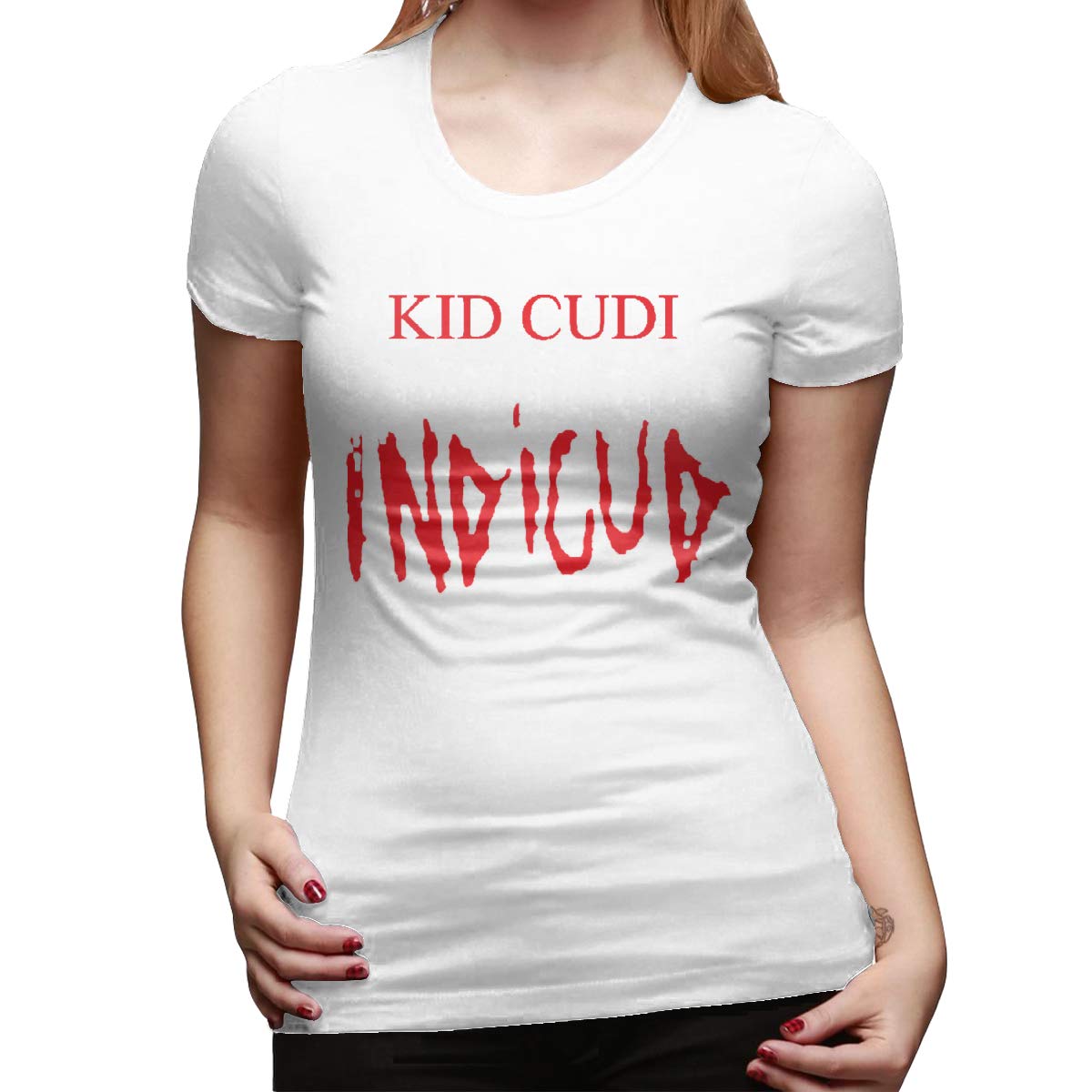  Cudi Indicud Logo Funny Running Round Neck Short Sleeve Tops T Shirt