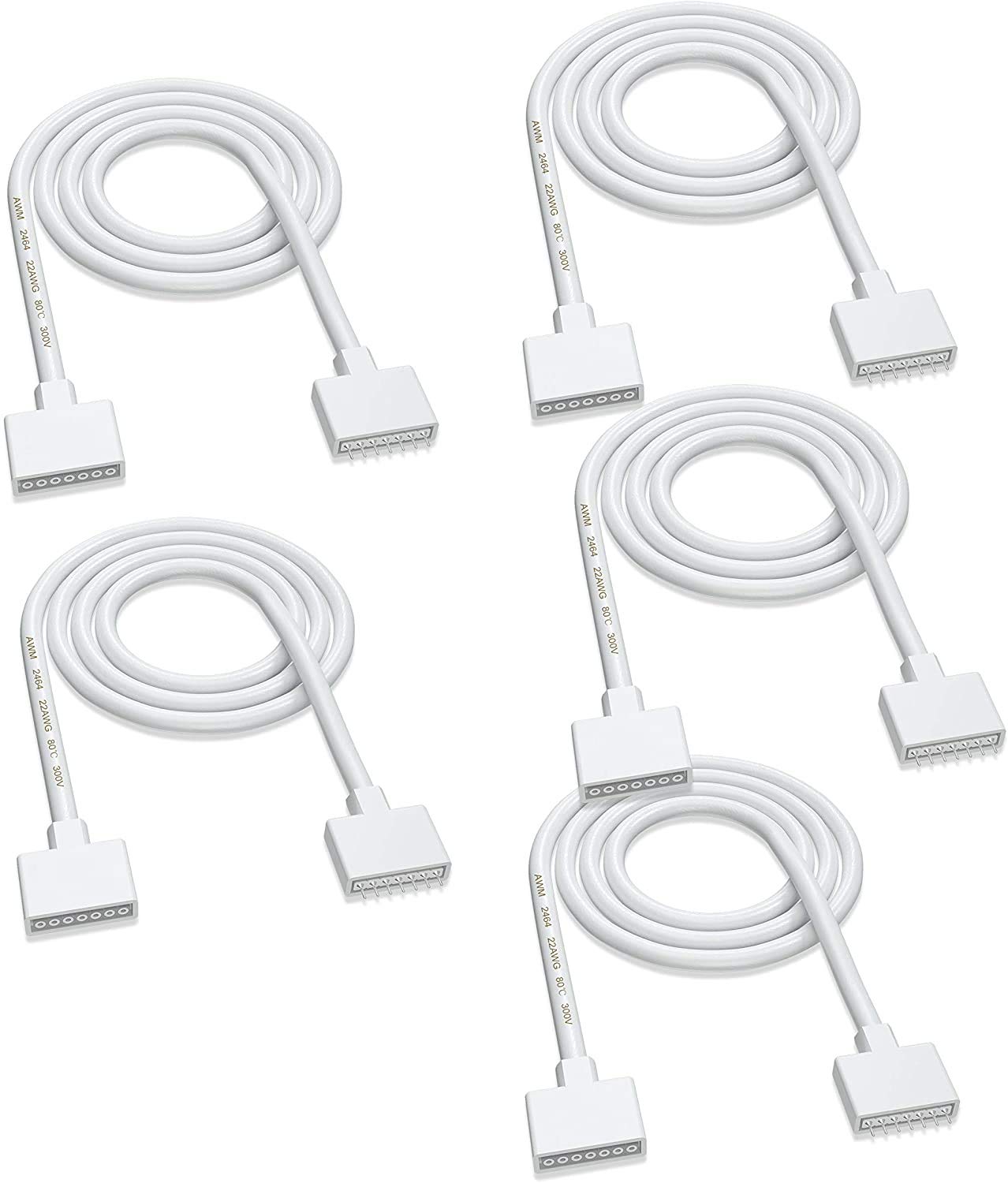 LAMPAOUS LED Cabinet Light Accessories (7 Pins Extension Cord)