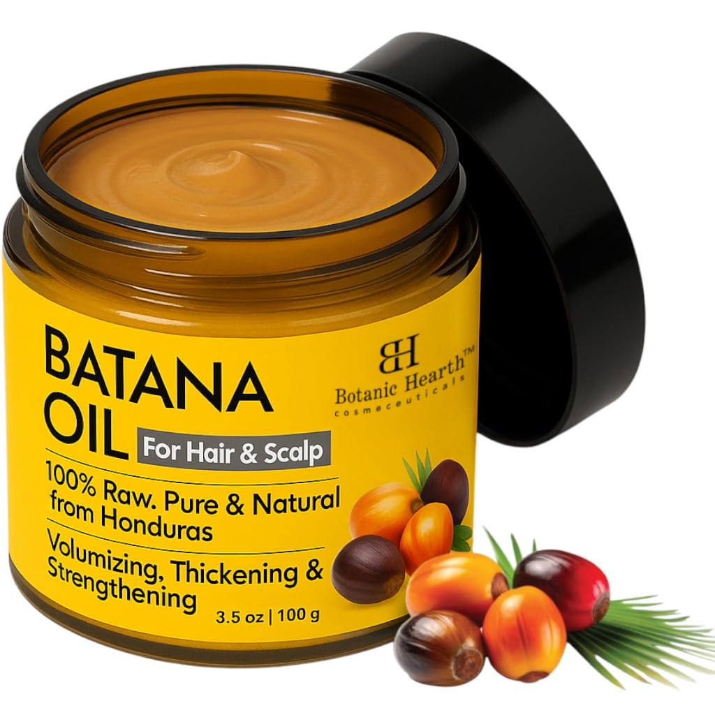 Botanic Hearth Batana Butter for Hair & Skin, Deeply Nourishing Batana Oil Balm, Revitalizing Moisture Care for Dry Hair & Skin, 3.5 oz (100 g)