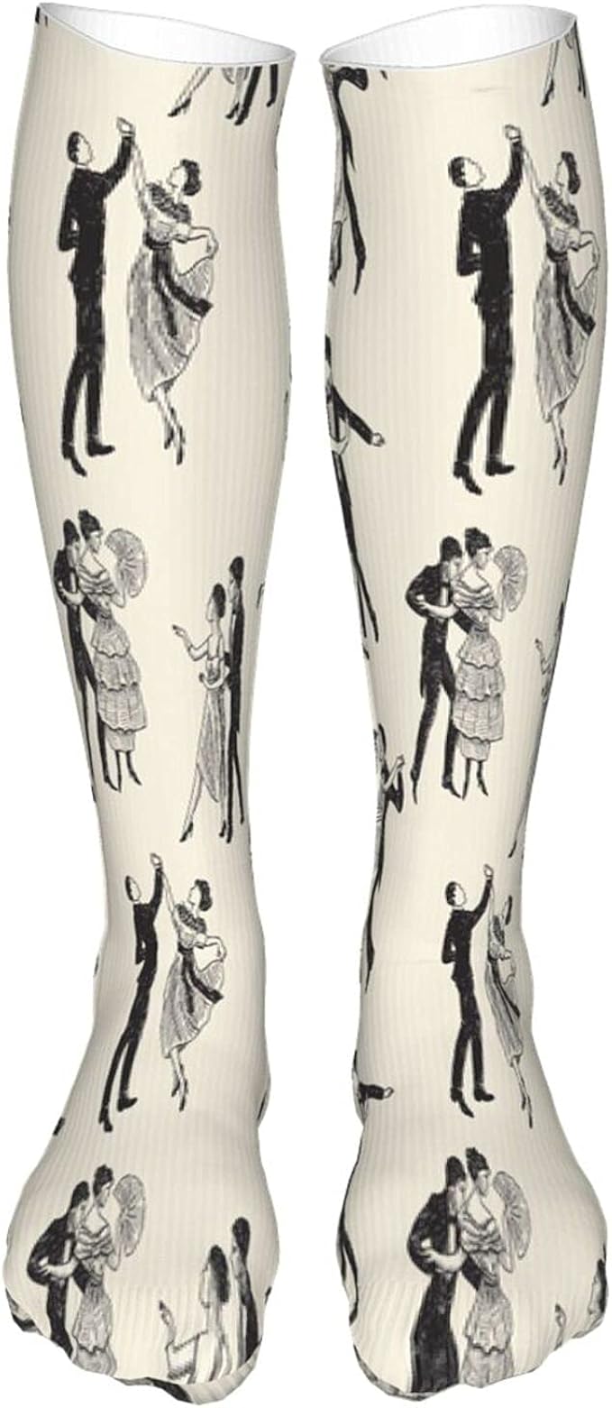 Women¡¯s Ballroom Dancing Knee High Socks, NonSlip, Stretch, Stripe