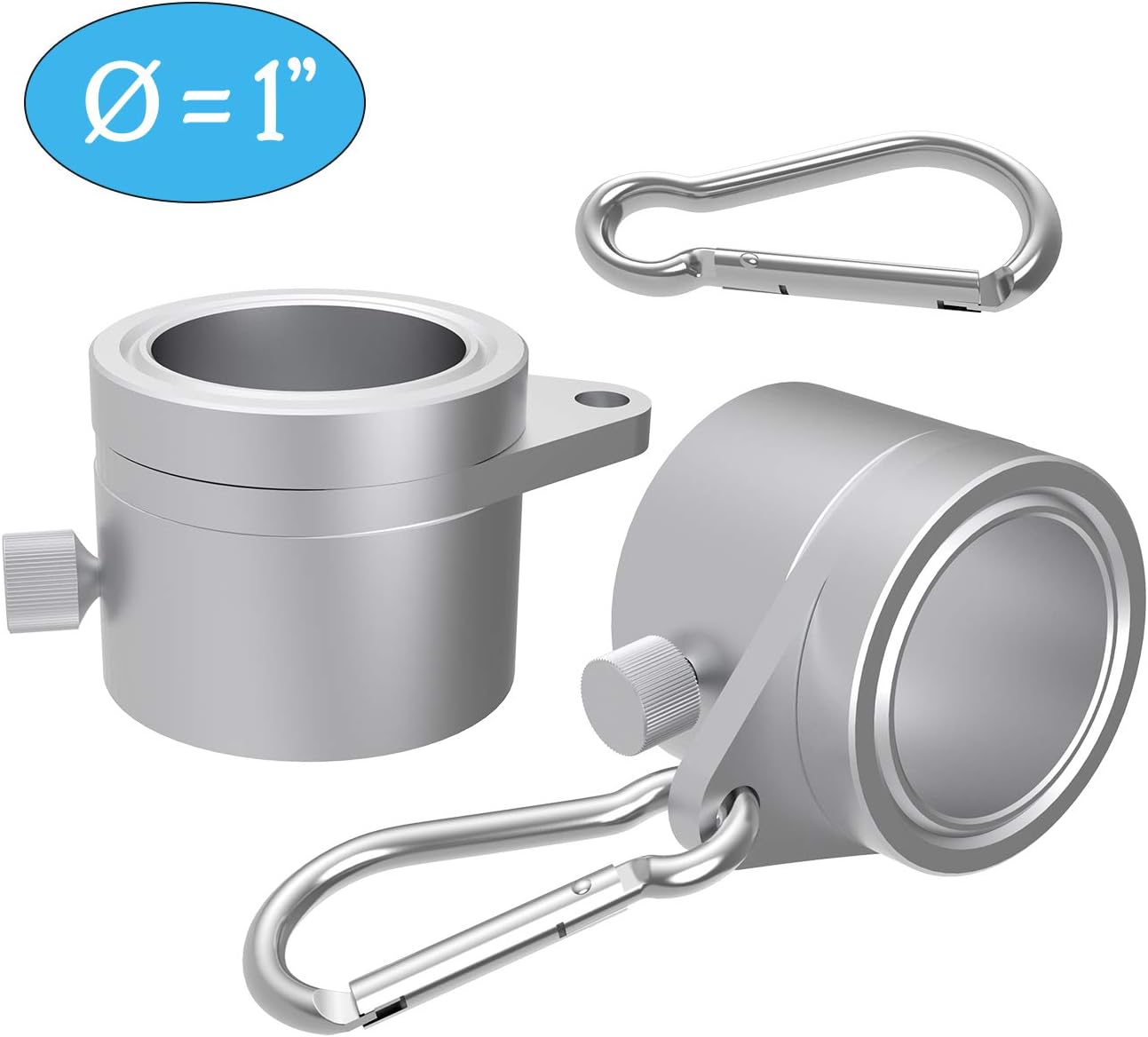 Allinko Flag Pole Mounting Ring Clip 2 Pack [Tangle Free