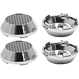 X AUTOHAUX 4 Pcs Silver Tone Black 65mm Dia 5 Clips Wheel Tyre Center Hub Caps Cover for Car