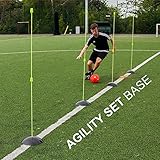 QuickPlay PRO 6.5lb Base Weights: Solid Rubber Agility Pole Base & Sports Weight (Set of 2) Agility Poles Sold Separately