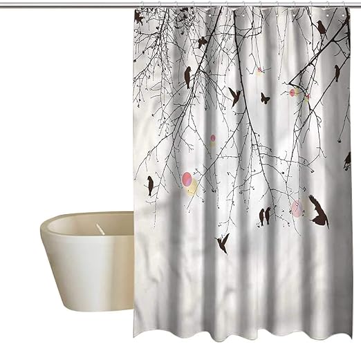 Amazon Com Denruny Shower Curtains Green Gray Nature Tree
