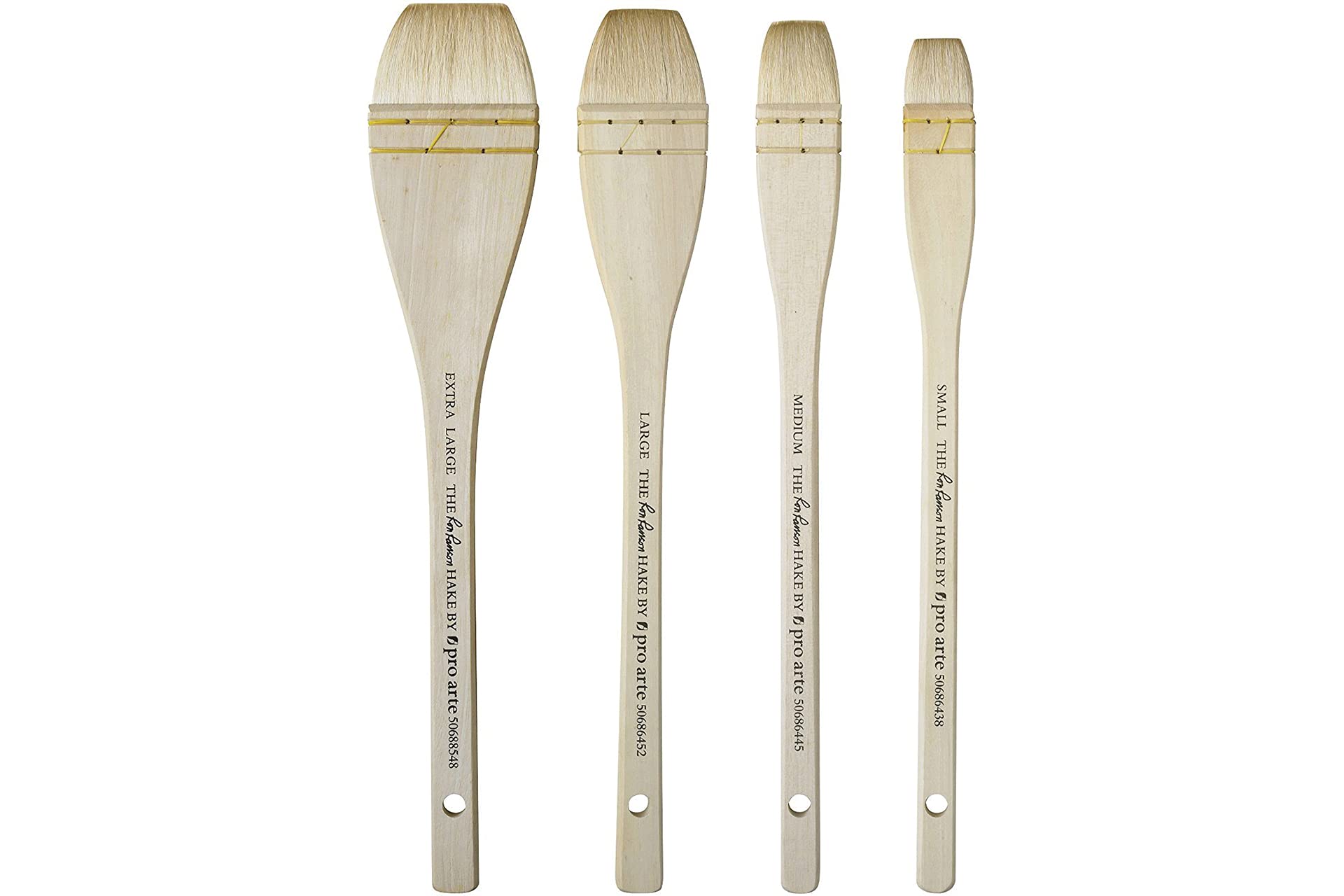 Curtisward Set of Pro Arte Ron Ranson Watercolour Hake Set 4 Brushes Small,Medium,Large & X Large