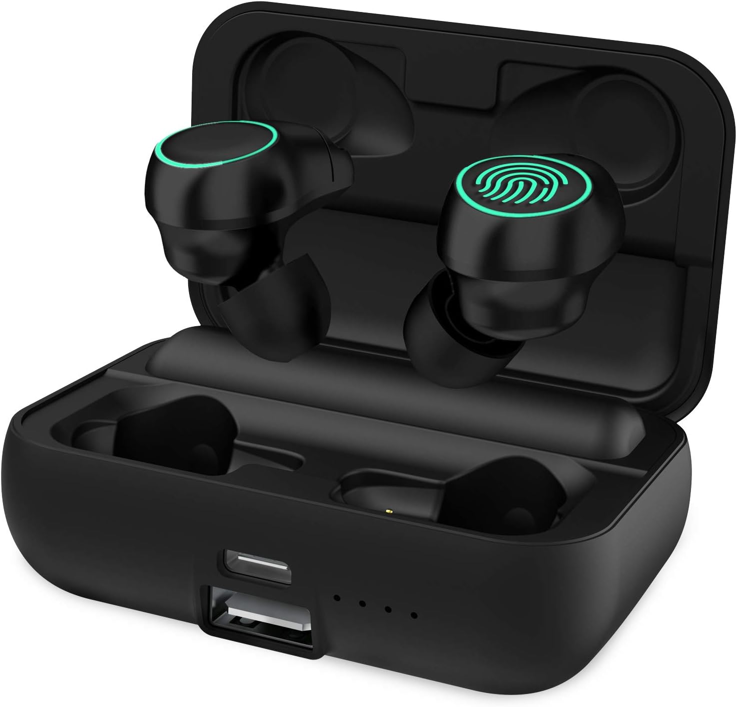 HolyHigh Bluetooth Headphones Wireless In-Ear Sports Jogging Earphones Bluetooth 5.0 with 3000 mAh Battery 120 Hours Playtime IPX6 Waterproof Microphone for iOS Android Samsung Huawei HTC