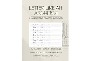 Letter Like an Architect: Handwriting Practice Book for architectural handwriting style, Post Modern: Improve your penmanship