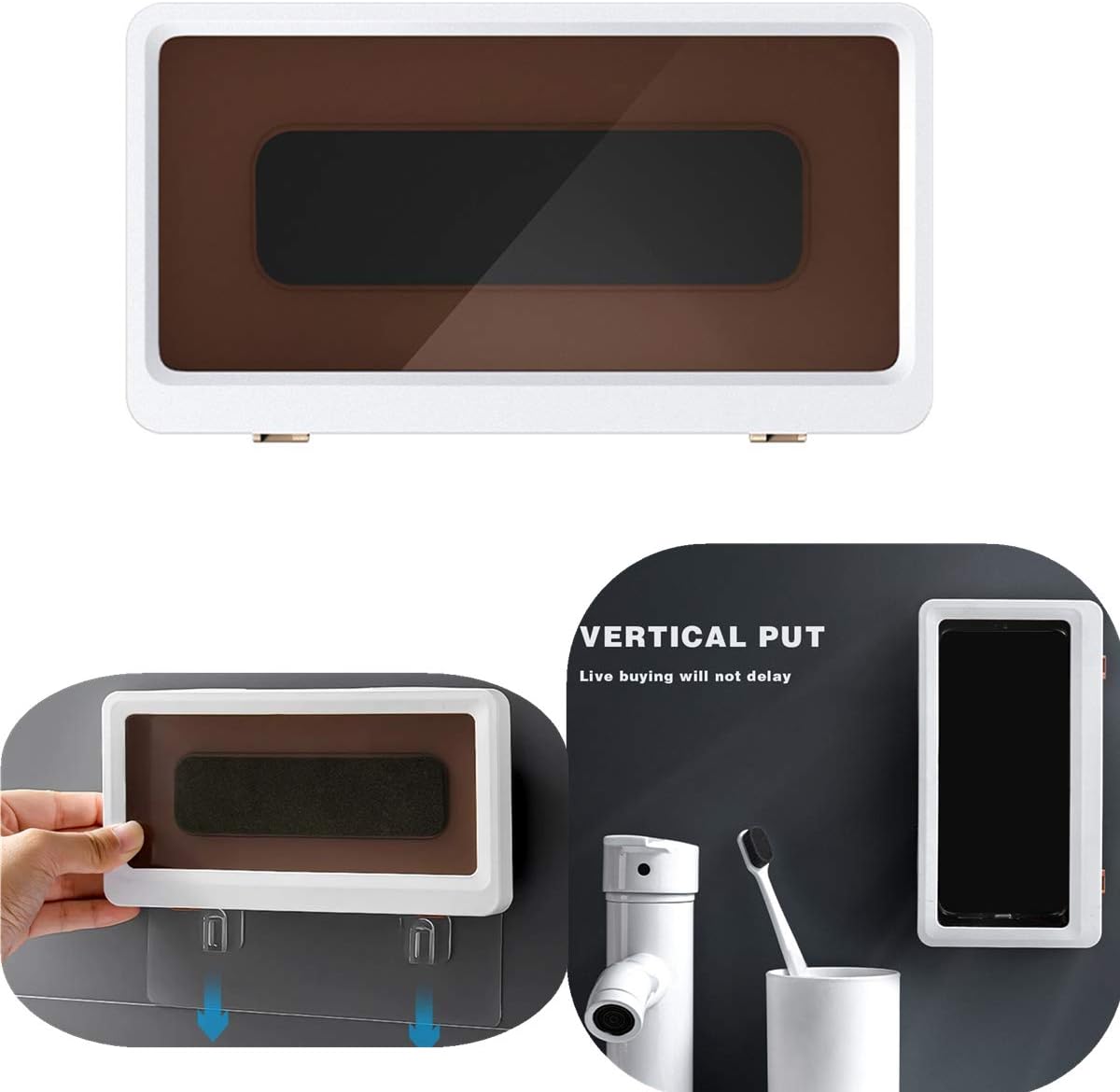 Wall Mount Shower Phone Holder Bathroom case Mount Amazon.co.uk