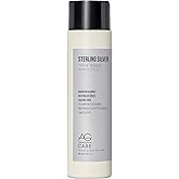 AG Care Sterling Silver Purple Toning Shampoo - Vegan Grey and Blonde Shampoo to Remove Brassiness and Yellow Tones, 10 Fl Oz