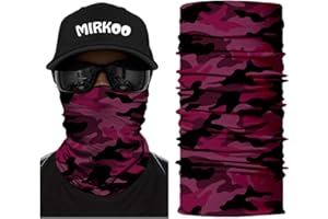 MIRKOO 3D Breathable Seamless Tube Face Mask, Dust-proof Windproof UV Protection Motorcycle Bicycle ATV Face Mask