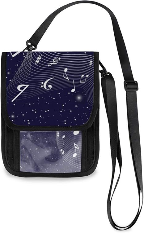 Amazon Co Jp Mikyu パスポートケース 首下げ 音符 星空 楽譜 スキミング防止 軽量 防水 かわいい 防犯対策 旅行便利グッズ トラベルポーチ カードケース 旅行用品 旅行小物 通販