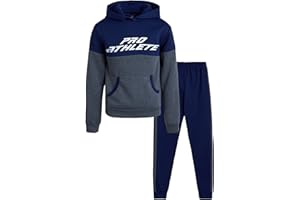 Pro Athlete Boys' Sweatsuit Set - 2 Piece Fleece Pullover Hoodie and Jogger Sweatpants (8-16)