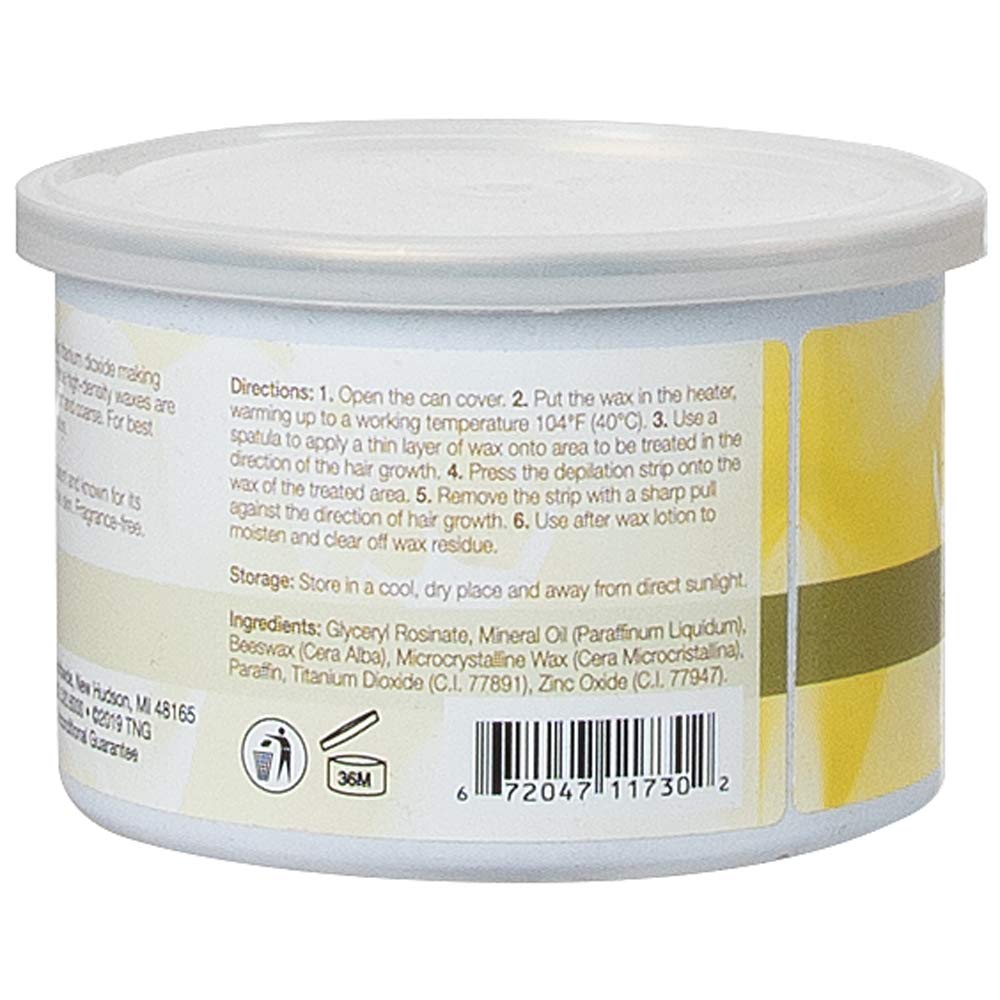 Too Naked Hair Removal Zinc Oxide Wax for Sensitive Skin, Extra Creamy, Non-Transparent Salon Wax, Fragrance-Free, 14 oz.
