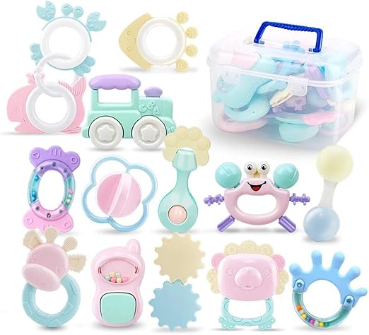 Welltop Hochet De Dentition Ensemble 8 Pcs Bebe Jouet Shaker Grab Hochet Bebe Infantile Nouveau Ne Jouets Jouets Educatifs Tot Pour 3 6 9 12 Mois Garcons Filles Bebe Cadeaux Jouets D Eveil Et Welltop Hochet De Dentition Ensemble 8 Pcs Bebe Jouet Shaker Grab Hochet Bebe Infantile Nouveau Ne Jouets Jouets Educatifs Tot Pour 3 6 9 12 Mois Garcons Filles Bebe Cadeaux Jouets D Eveil Et