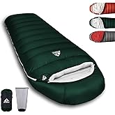 BUERTS Down Sleeping Bags for Adults, Premium 680FP Down Fill Backpacking Sleeping Bag for Cold Weather for Camping, Hiking and Traveling, Comes with Compression Sack.