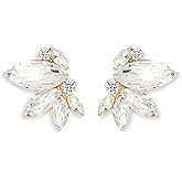 Sparkly Rhinestone Drop Earring Dainty Faux Crystal Earring Studs for Women Wedding Prom Party