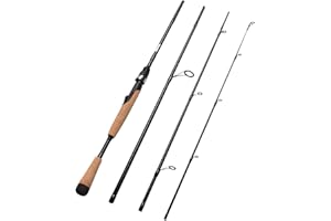 Fiblink 4 Pieces Travel Spinning Rod Medium Carbon Spinning Fishing Rod Portable Fishing Rod