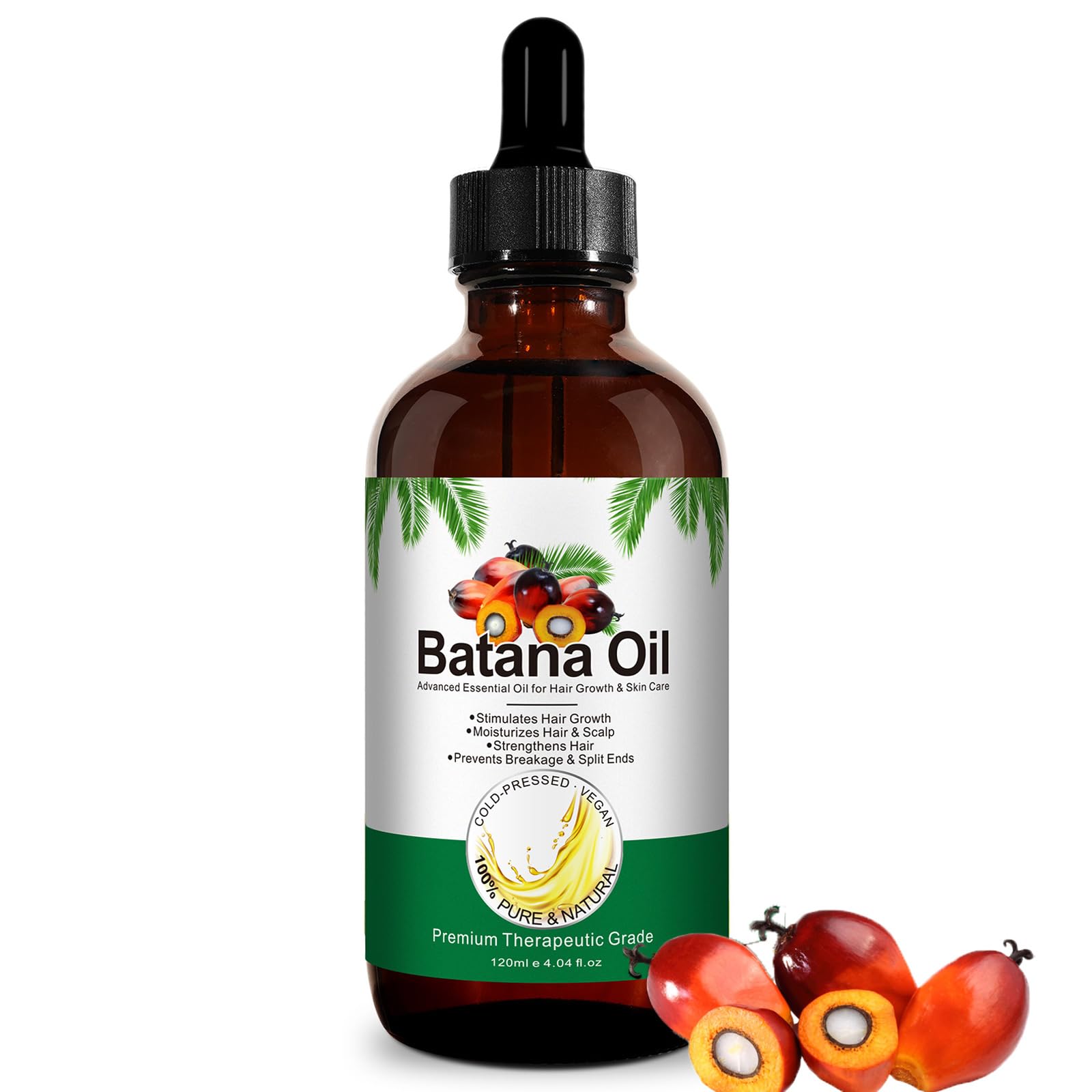 Batana Oil for Hair Growth, Natural Batana Hair Oil, Repairs Damaged Hair, Prevent Hair Loss, for Men & Women,120ml