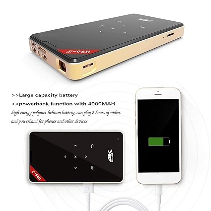 Dailyinshop 1 GB + 8 GB HD 4K proyector 1080P Bluetooth WiFi ...