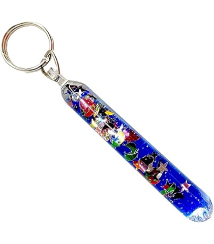 Prismatic Glitter Wand Key Chain Buttefly Key Tag 1 Keyring at