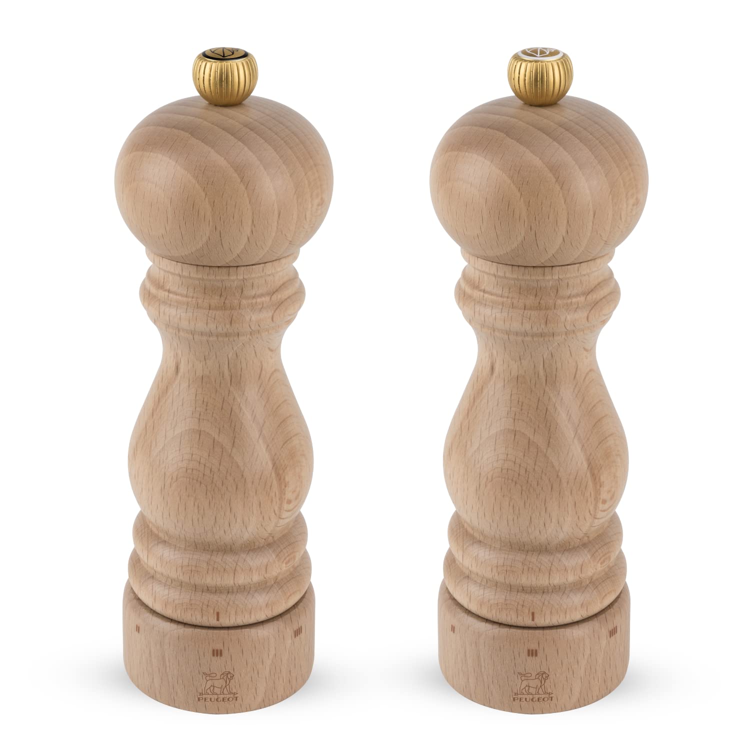 PEUGEOT - Set Paris u‘Select 18cm (Pfeffermühle + Salzmühle) - 6 Mahlgrade - Zirlion-Mahlwerk für pulverfeines Salz - Aus PEFC-zertifiziertem Holz - Französisches Know-how - Naturfarben