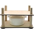 Wooden Cheese Press for Cheese Making Supplies 12 in Wooden Guides and Cheese Mold with Follower Piston 1.3 Qt - Small Home Supply Ultimate Cheese Press Machine - Prensa Para Queso Casero