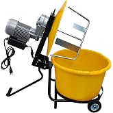 INTBUYING 110V Portable Mortar Epoxy Plaster Mixer 2.3 cu.ft Electric Bucket Mixer Freestanding Cement Mixing Tools for Mortar, Stucco and Fodder