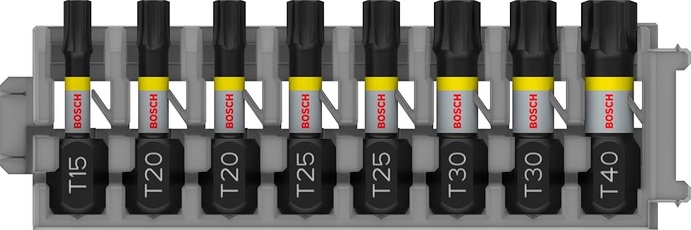 Bosch 8X PRO Torx Impact Bit T15-T40 8 pcs 25 mm