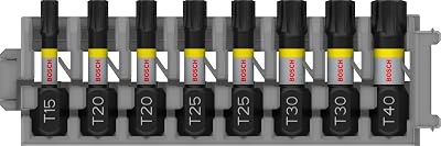Bosch 8X PRO Torx Impact Bit T15-T40 8 pcs 25 mm
